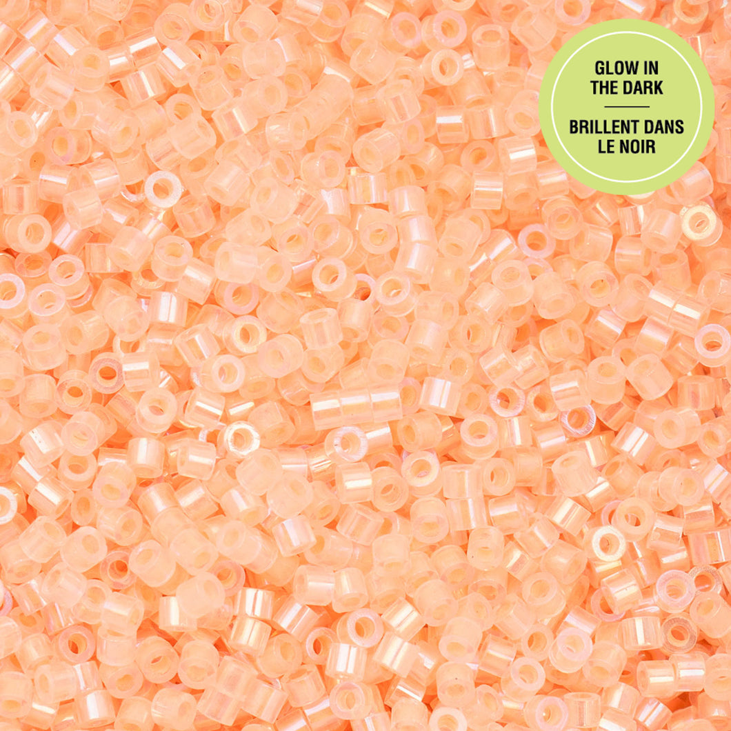 11/0 Cylin Bead Glow in Dark AB - Orange