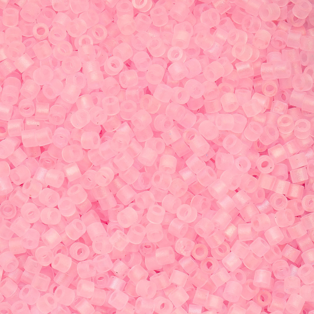 11/0 Cylin Bead Matte Macaron AB - Dark Pink