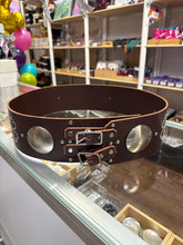 Load image into Gallery viewer, (Consignment) Adult Brown Flower Belt

