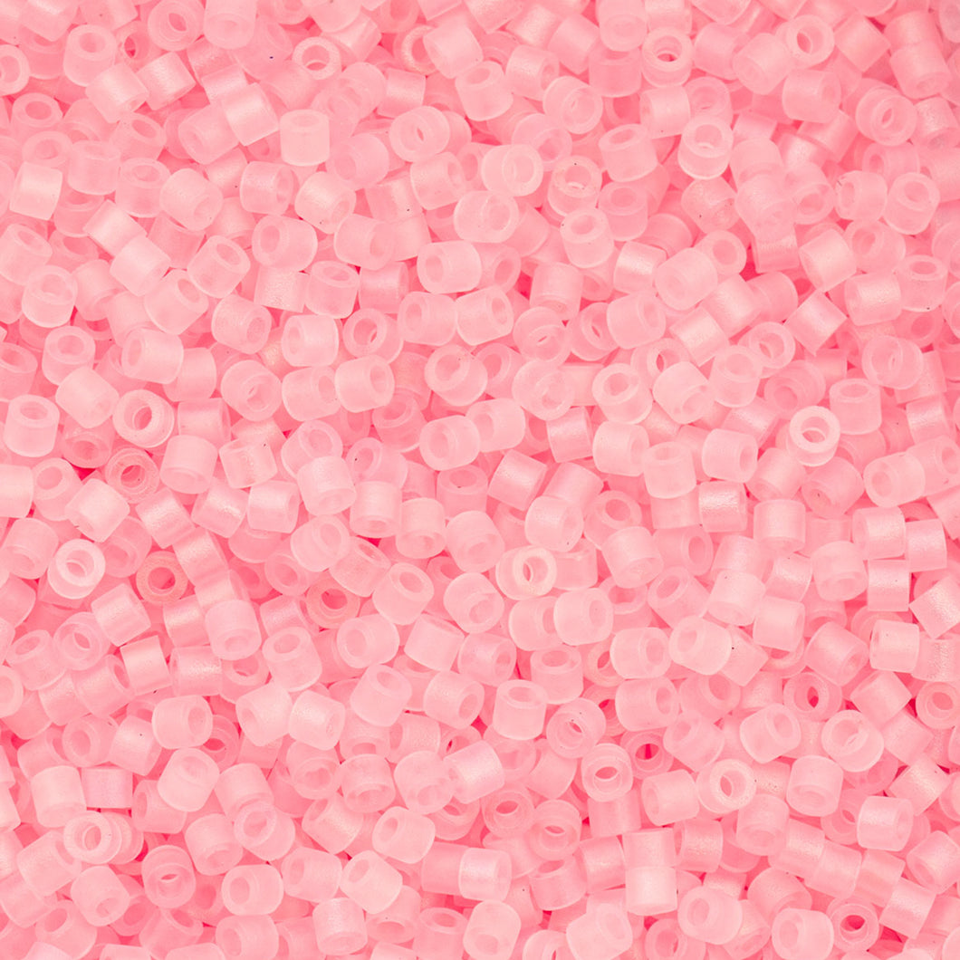 11/0 Cylin Bead Matte Macaron AB - Coral Pink