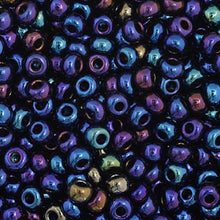 Load image into Gallery viewer, (Vial Czech Seed Bead Size 11/0) Opaque Navy Blue AB
