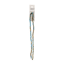 Load image into Gallery viewer, Bicone 2 Strand 7"- 4mm Opaque Dark Blue with Half Gold Iris
