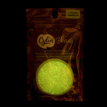 Load image into Gallery viewer, 11/0 Cylin Bead Glow in Dark - Gold Yellow
