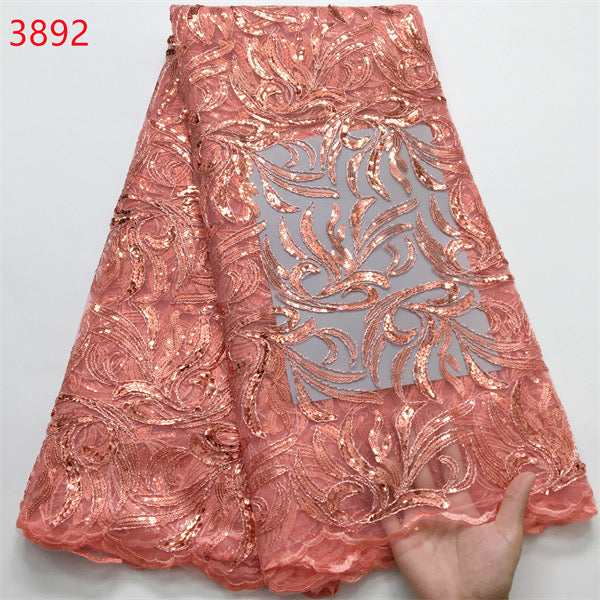 Lace - 3892 - Coral (PER/YARD)