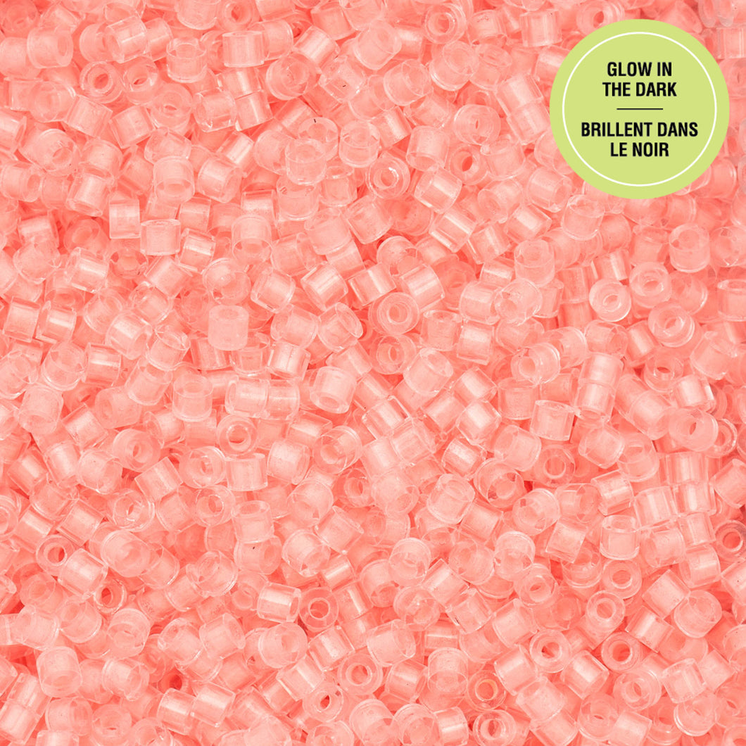 11/0 Cylin Bead Glow In The Dark- Coral