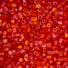 Load image into Gallery viewer, (Czech Seed Bead 9/0 3Cut Vial) Transparent Orange Luster
