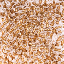 Load image into Gallery viewer, (Vial Czech Size 6/0) Crystal Gold Lined Metallic
