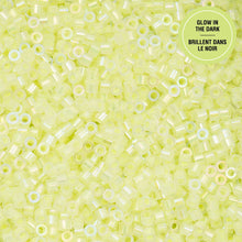 Load image into Gallery viewer, 11/0 Cylin Bead Glow in Dark AB - Yellow Neon
