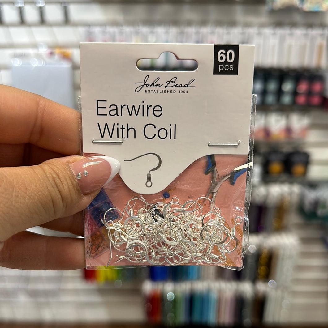 Earwire with Coil (silver)
