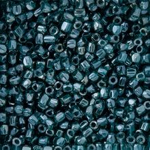 Load image into Gallery viewer, (Czech Seed Bead 9/0 3Cut Vial) Transparent Blue Zicron Luster

