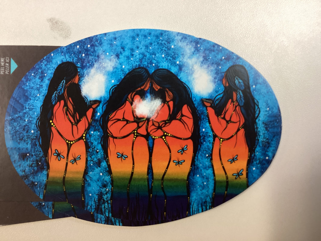 Sticker- Rainbow Warriors by Jackie Traverse- Anishinaabe