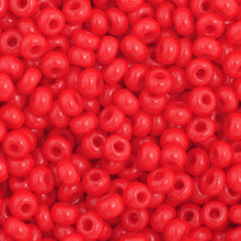Load image into Gallery viewer, 11/0 Seedbead Opaque Medium Red
