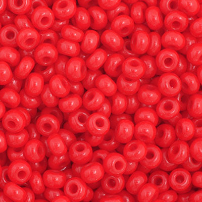 11/0 Seedbead Opaque Medium Red
