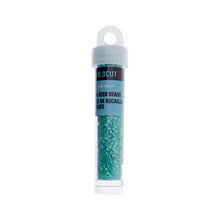 Load image into Gallery viewer, (Czech Seed Bead 9/0 3Cut Vial)Transparent Crystal Green C/L
