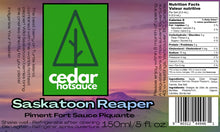 Load image into Gallery viewer, Cedar Hot Sauce - Saskatoon Reaper
