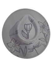 Load image into Gallery viewer, Grey Hat - Flowers
