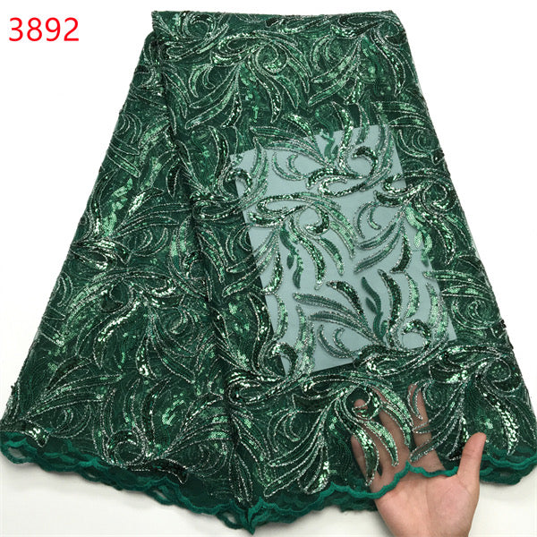 Lace - 3892 - Green (PER/YARD)
