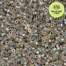 Load image into Gallery viewer, 11/0 Cylin Bead Glow in Dark AB - Grey

