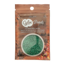 Load image into Gallery viewer, 11/0 Cylin Bead Opaque Emerald Green
