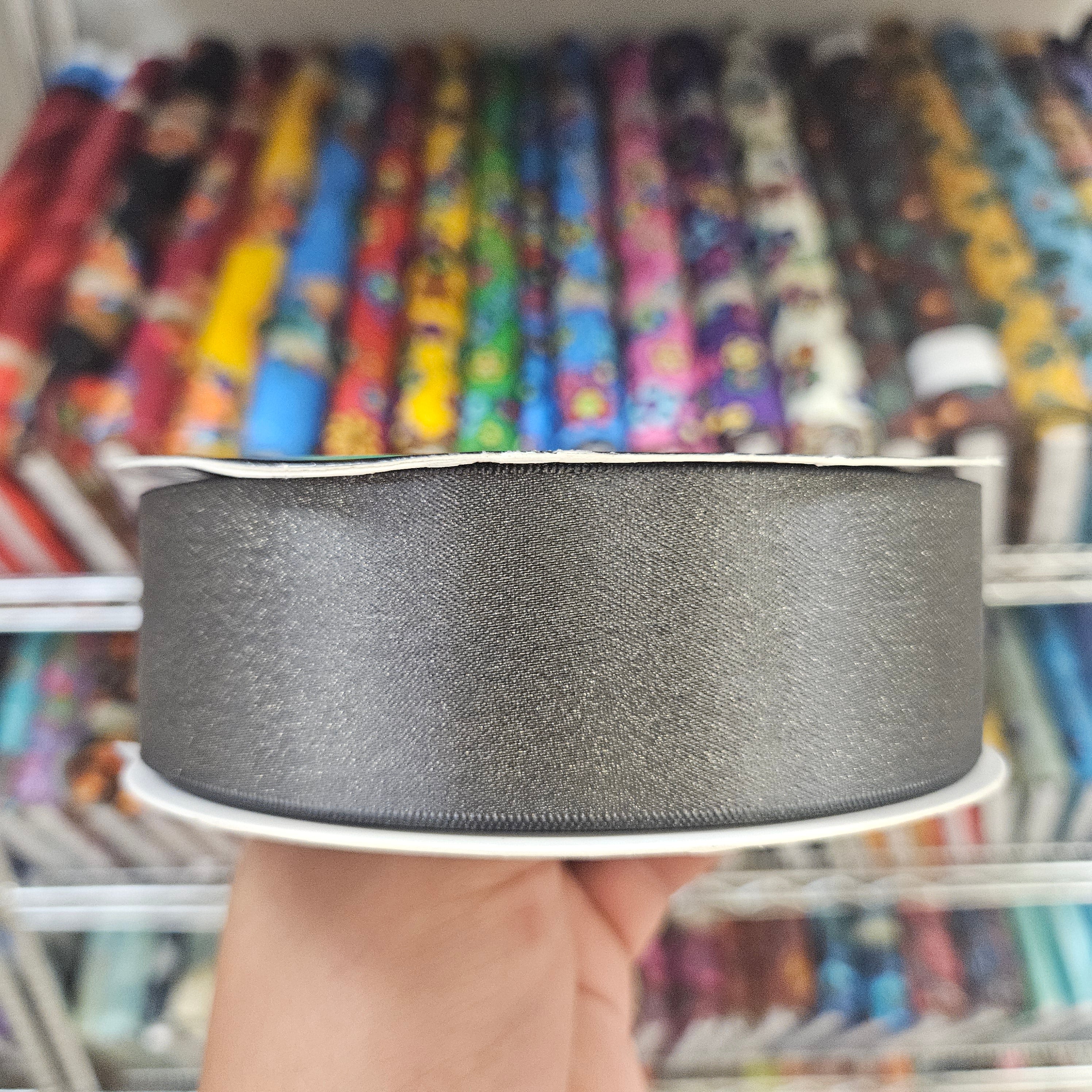 Glitter Ribbon Per/Meter: Charcoal – 4 Generations Creations