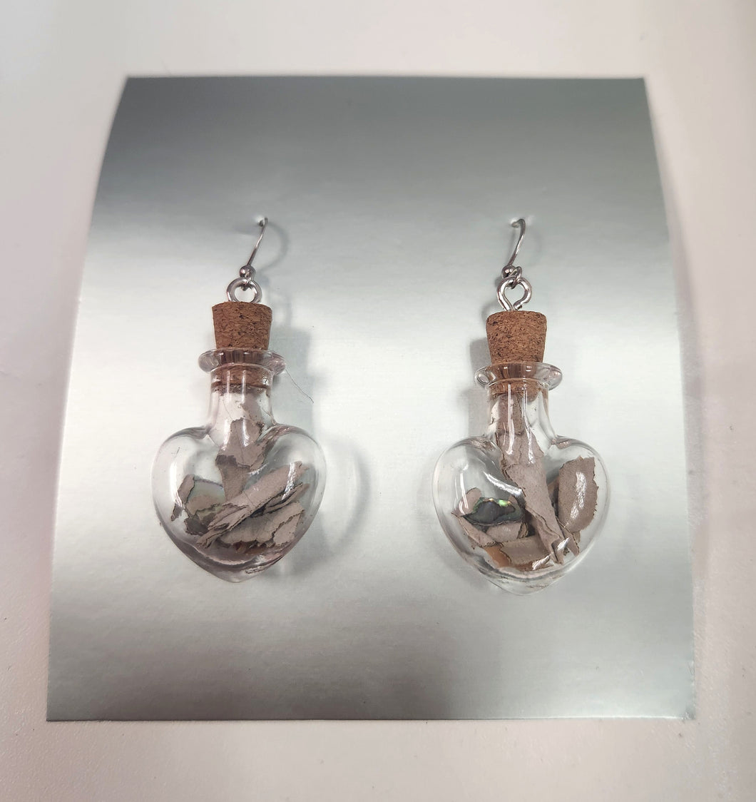 Abalone & Sage Earings