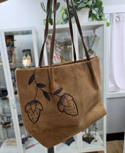 Load image into Gallery viewer, Consignment - Indiginize Creation - Freehand Burned Purse - Strawberries &amp; Florals
