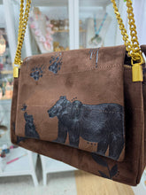Load image into Gallery viewer, Consignment - Indiginize Creation - Freehand Burned Purse - Bear &amp; Cub
