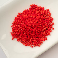 Load image into Gallery viewer, 11/0 Cylin Bead Red Fire Cracker Red
