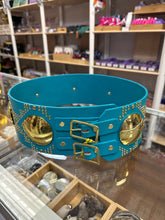 Load image into Gallery viewer, Adult Turquoise Geometric Belt
