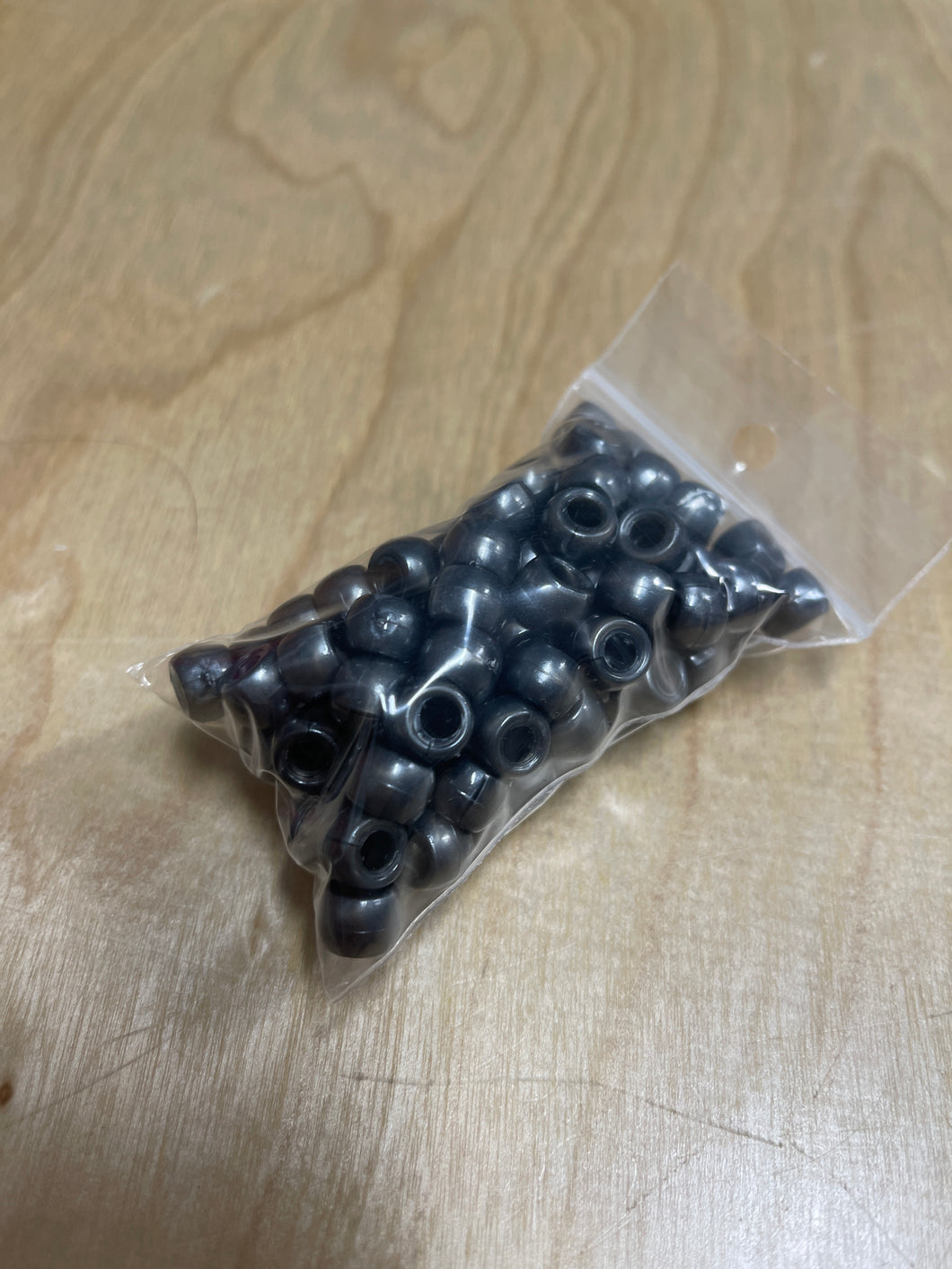 9mm Crow/Pony Bead: Opaque Pearl Black Mini Bag