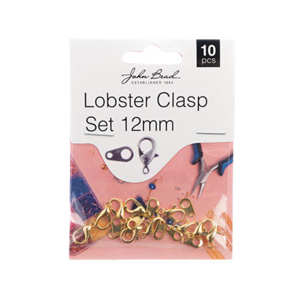 Lobster Clasp Set 12mm (gold)