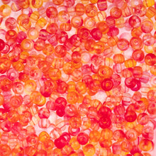 Load image into Gallery viewer, (Vial Czech Size 6/0) Two-Tone Yellow/Red Terra Dyed
