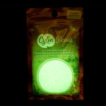 Load image into Gallery viewer, 11/0 Cylin Bead Glow In The Dark- White to Green
