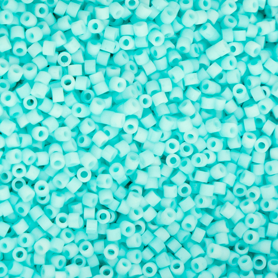 11/0 Cylin Bead Matte Macaron - Blue Turquoise