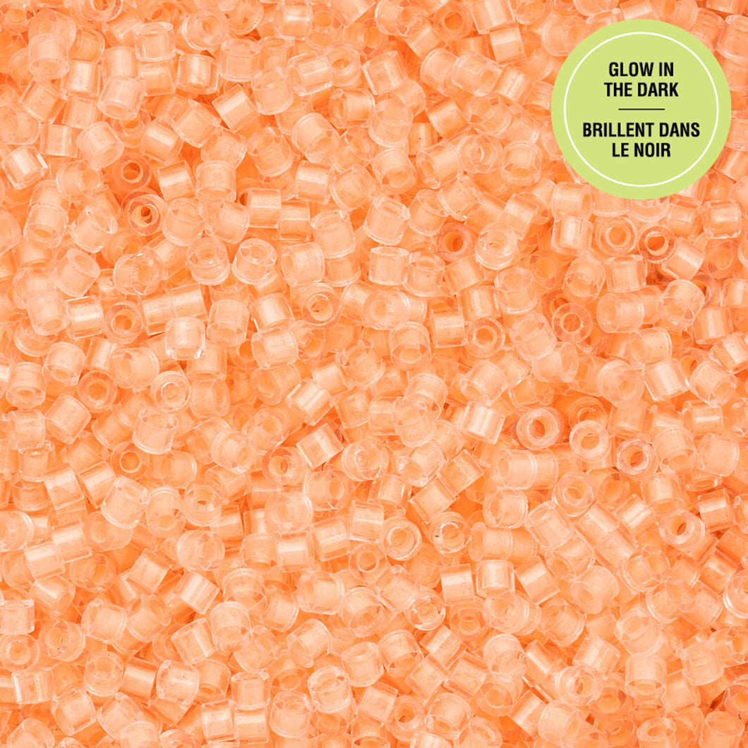 11/0 Cylin Bead Glow In The Dark- Orange