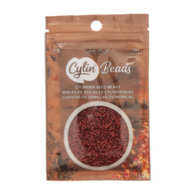 Load image into Gallery viewer, 11/0 Cylin Bead Dark Red Maroon Metallic Matte
