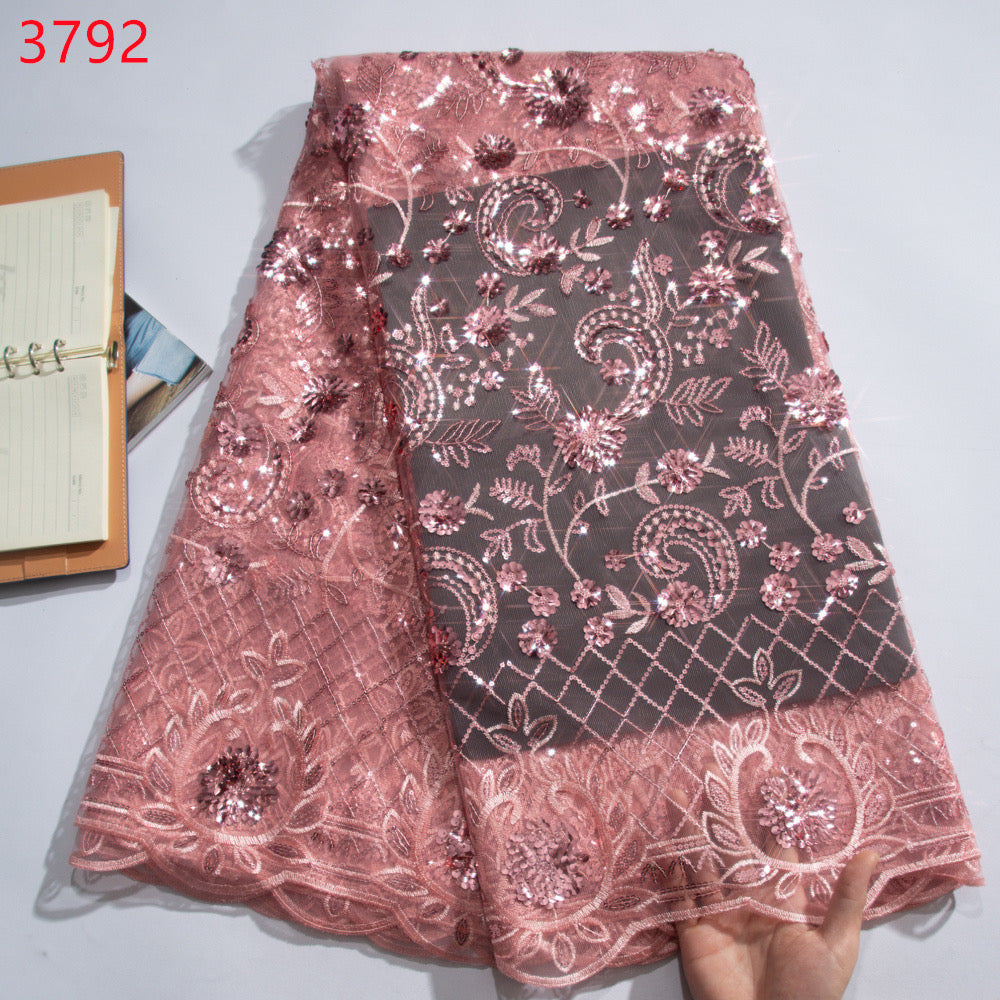 Lace - 3792 - Pink (PER/YARD)