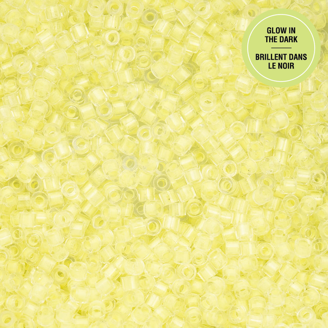 11/0 Cylin Bead Glow In The Dark- Yellow