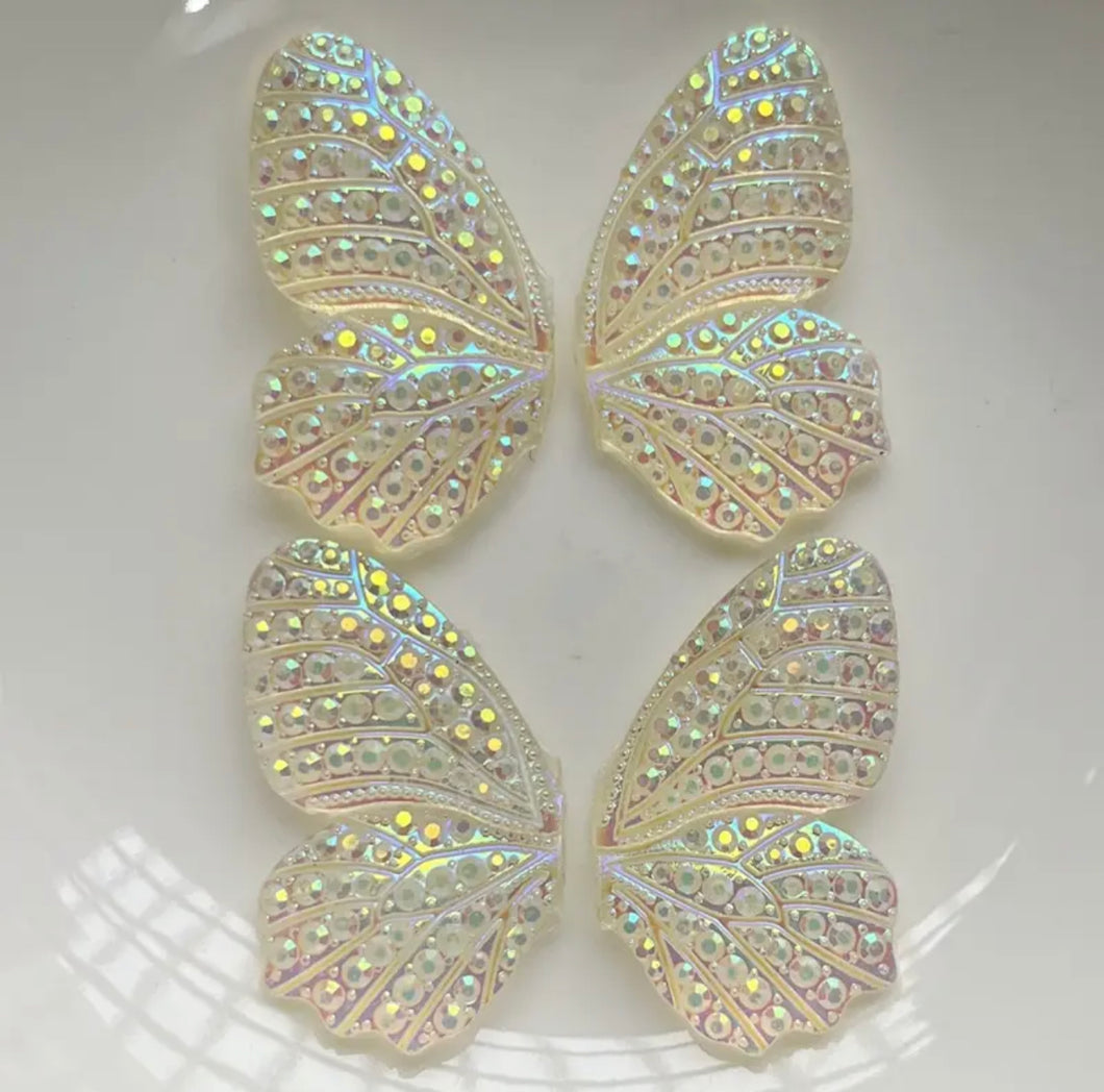 Butterfly Wing AB Resin Flatback 19x34 (1-each)