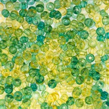 Load image into Gallery viewer, (Vial Czech Size 6/0) Two-Tone Green/Yellow Terra Dyed
