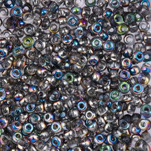 Load image into Gallery viewer, (Vial Czech Size 6/0) Transparent Crystal Marea Green Halfcoat

