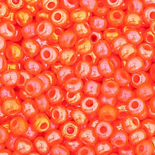 Load image into Gallery viewer, (Vial Czech Size 11) Opaque Orange Rainbow Luster
