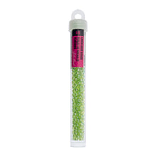 Load image into Gallery viewer, (Vial Czech Size 6/0) Transparent Lime Green Luster
