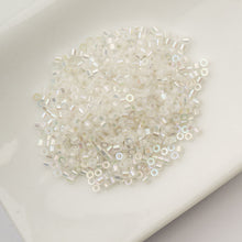 Load image into Gallery viewer, 11/0 Cylin Bead Glow in Dark AB - White to Sky
