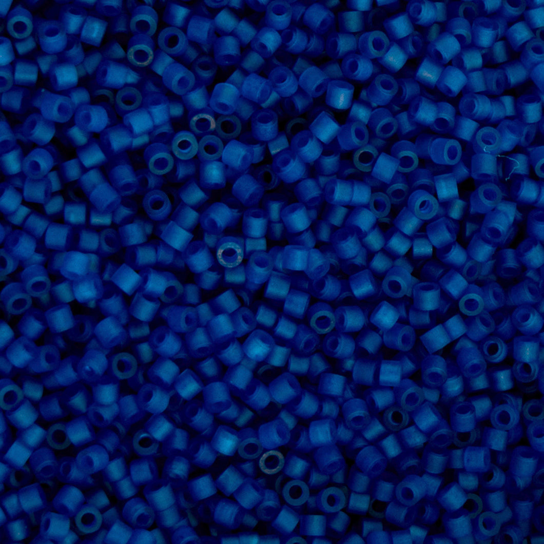 11/0 Cylin Bead Transparent Cobalt Blue
