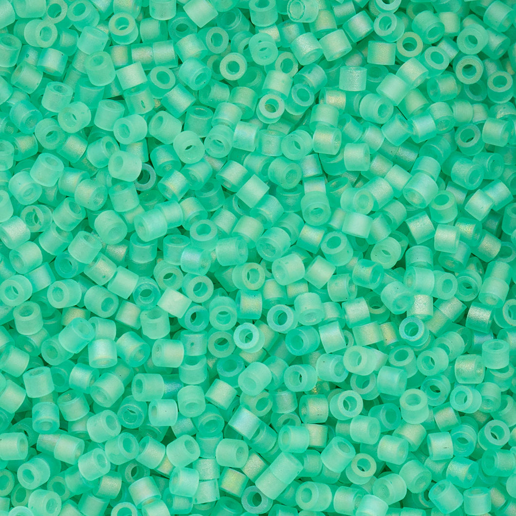 11/0 Cylin Bead Matte Macaron AB - Green Turquoise