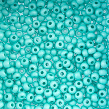 Load image into Gallery viewer, (Vial Czech Size 6/0) Mint Green Terra Dyed Chalk Matt Luster
