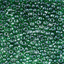 Load image into Gallery viewer, (Vial Czech Size 6/0) Transparent Green Luster
