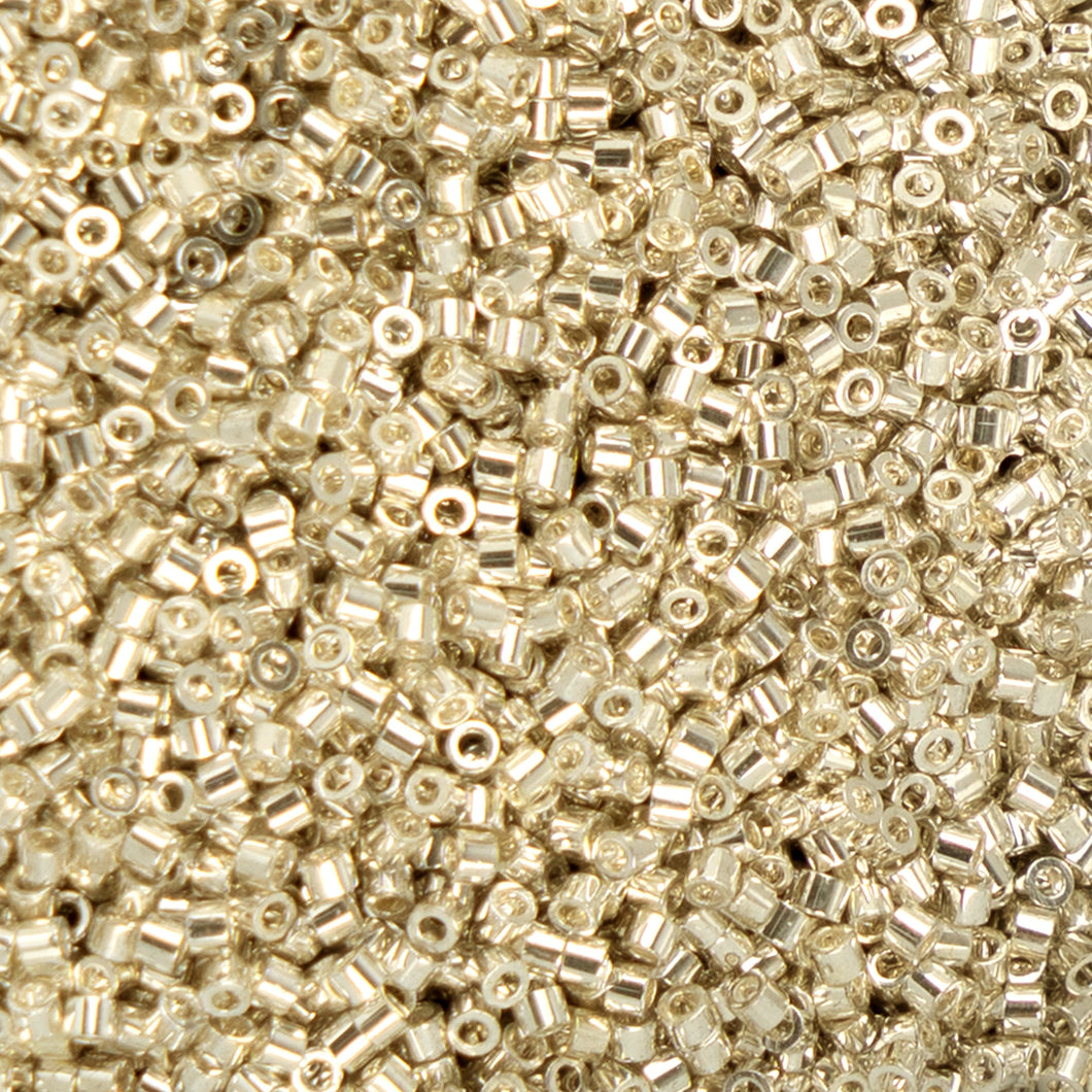 11/0 Cylin Bead Electro Silver