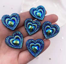 Load image into Gallery viewer, Heart AB Resin Flatback 25mm (1-each)
